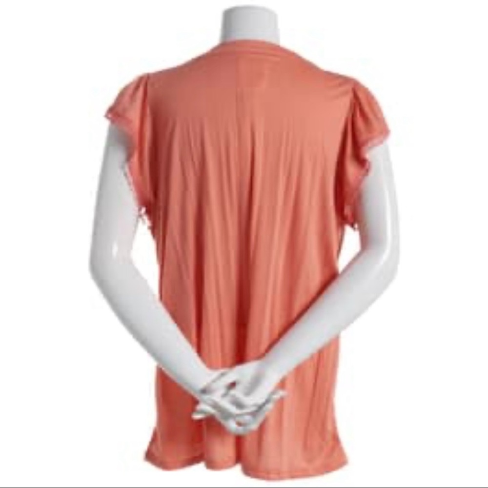 Absolutely Famous Peasant Top With Flutter Sleeves - image 3